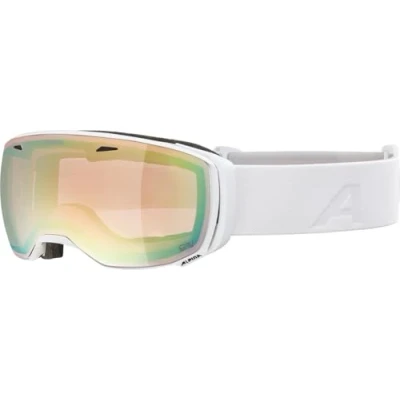 Abbildung von ALPINA ESTETICA QV Verspiegelte, Selbsttönende &amp; Kontrastverstärkende OTG Skibrille Mit 100% UV Schutz Für Erwachsene, white gloss, One Size