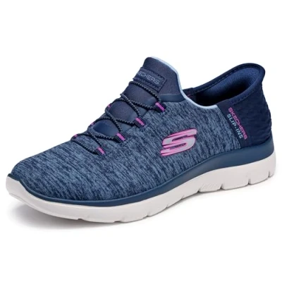 Abbildung von Skechers Damen Summits Dazzling Haze Sneaker, Navy, 39.5 EU
