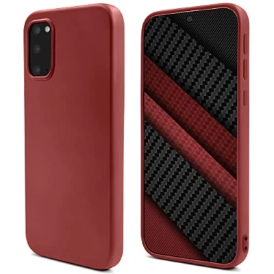 Abbildung von Moozy Lifestyle. Hülle für Samsung S20 5G und 4G, Vintage Rosa Silikon Handyhülle Schutzhülle mit Mattem Finish Weichem Mikrofaserfutter