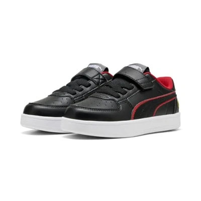Abbildung von Puma Scuderia Ferrari Caven 2.0 Sneakers Kinder Schuhe Mit Plain Black/Rosso Corsa Größe: 28