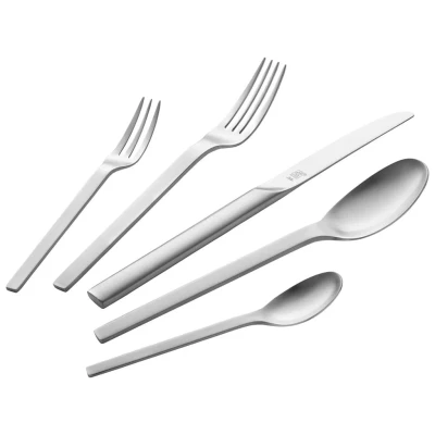 Abbildung von ZWILLING Minimale Bestecket 68 tlg, Für 12 Personen, 18/10 Edelstahl/Hochwertiger Klingenstagl, Mattiert, Silber
