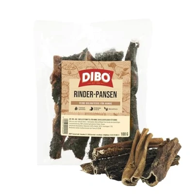 Abbildung von DIBO Rinderpansen, 100g Beutel, der kleine Naturkau Snack oder Leckerli für Zwischendurch, Hundefutter, Qualitätskauartikel ohne Chemie von