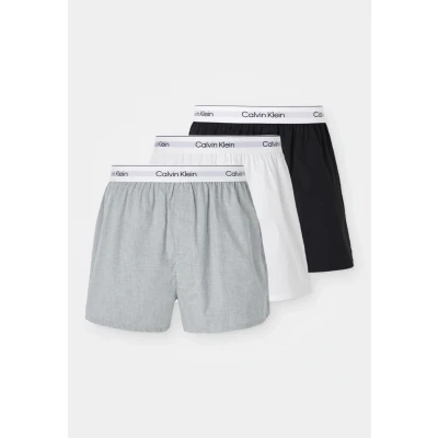 Abbildung von Calvin Klein Underwear Boxer SLIM 3 PACK ICON Cotton Stretch Boxershorts, Herren, Größe: Small, Black/white/grey heather