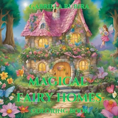 Abbildung von Magical Fairy Homes: Adult Coloring book for anxiety and stress relief.