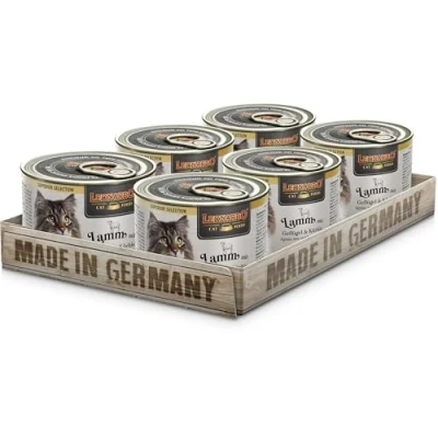 Abbildung von LEONARDO Katzen Nassfutter Superior Selection, Lamm mit Geflügel &amp; Kürbis, 6x200g Dose, für ausgewachsene Katzen, getreidefrei, ohne Zucker, Made in Germany