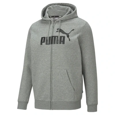Abbildung von Puma BIG LOGO Hoodie Sweatjacke, Herren, Größe: Medium, Medium gray heather