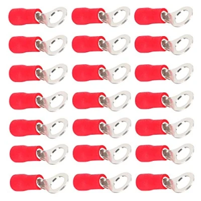 Abbildung von Mintice 100 Rot M4 Kupfer Kabelschuhe Ring Anschlussklemme 16 22 Ga AWG Crimp Kabel Elektrischer Crimpkabelsatz Drahtklemmen Quetschverbindern Steckverbinder kabelverbinder