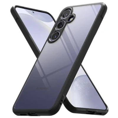 Abbildung von Ringke Fusion Bold Case Kompatibel mit Samsung Galaxy S24 Plus Hülle, rutschfest TPU Rahmen Harte PC Anti Vergilbung Durchsichtige Handyhülle Black