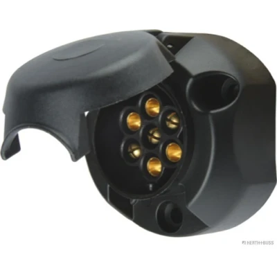 Abbildung von HERTH+BUSS ELPARTS 51305140066 Anhängersteckdose 7 Kunststoff Einsatz herausnehmbar flach 1724 N Typ 6 12 16 A (1,5 mm2), 25 (2,5 mm2)