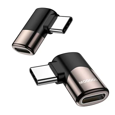 Abbildung von MOGOOD USB c 90 Grad Adapter männlich zu weiblich Extender rechter Winkel usbc AdapterFür Steam Deck Switch Notebook Tablet und Handy Zubehör