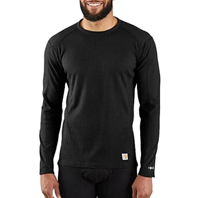 Abbildung von Carhartt Herren Base Force Midweight Classic Crew Baselayer Shirt, Schwarz, L