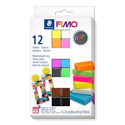 Abbildung von Fimo effect set colour pack 12 st neon colours