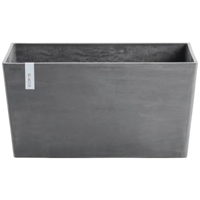 Abbildung von Ecopots Paris lang S 60 cm grau Pflanzen /Blumentopf