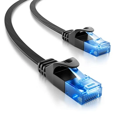Abbildung von deleyCON 30m CAT6 flaches Patchkabel Flachkabel Netzwerkkabel LAN Kabel