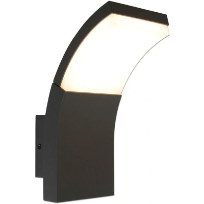 Abbildung von näve LED Außen Wandleuchte &quot;Orbis&quot;, 1 flammig, Leuchtmittel Board fest integriert, Wandleuchte, Terrasse, anthrazit, Höhe: 19,8cm, warmweiß