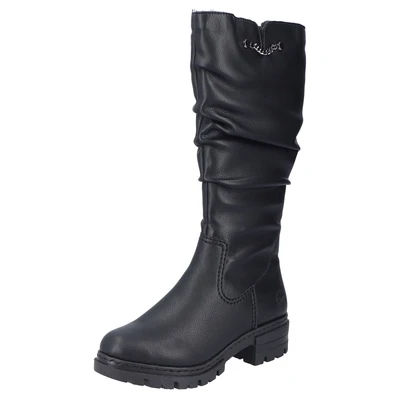 Abbildung von Rieker Plateaustiefel, Damen, Größe: 38, Schwarz Schuhe
