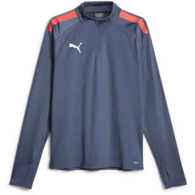 Abbildung von Puma Teamliga ZIP Langarmshirt, Herren, Größe: Small, Inky blue/fire orchid