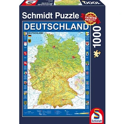 Abbildung von Schmidt Spiele Puzzle 1000 Teile Deutschlandkarte 58287, Puzzleteile