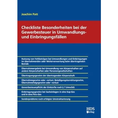 Abbildung von Checkliste Besonderheiten bei der Gewerbesteuer in Umwandlungs und Einbringungsfällen