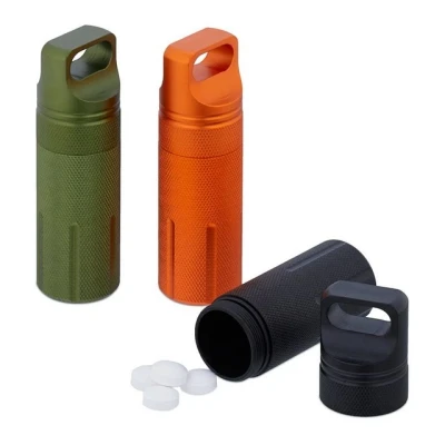 Abbildung von relaxdays Pillendose Wasserdichte Kapsel 3er Set, Farbmix 1