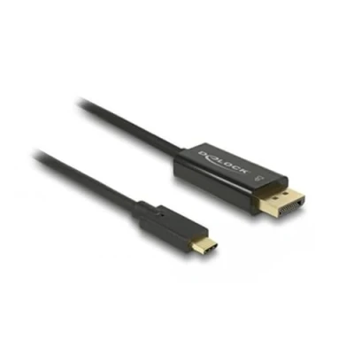 Abbildung von DeLock Kabel USB Type C Stecker &gt; Displayport (DP Alt Mode) 4K 60 Hz 1 m Schwarz