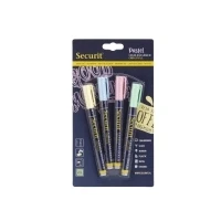 Abbildung von SECURIT Blister 4 Flüssigkreidemarker feine Spitze Pastel