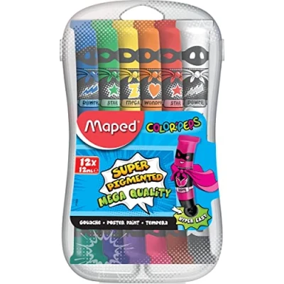 Abbildung von Maped M810520 Gouache Farben Color&#039;Peps in Kunststoffbox, mehrere Farben, 12 x ml