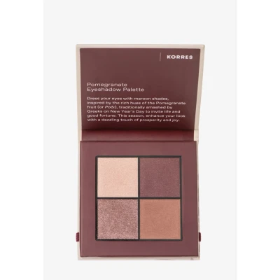 Abbildung von KORRES Eyeshadow Palette Pomegranate, Lidschattenpalette in kastanienbrauen Shades, 4 intensive Farbtöne, silikon und parabenfrei, 5g