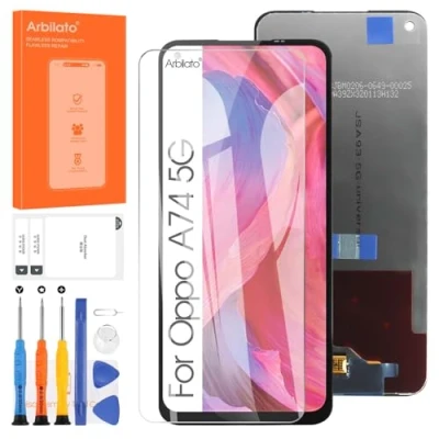 Abbildung von Arbilato Ersatz Display für Oppo A74 5G CPH2197 CPH2263 A54 CPH2195 OPG02 LCD Touch Digitizer aus Glas (schwarz)