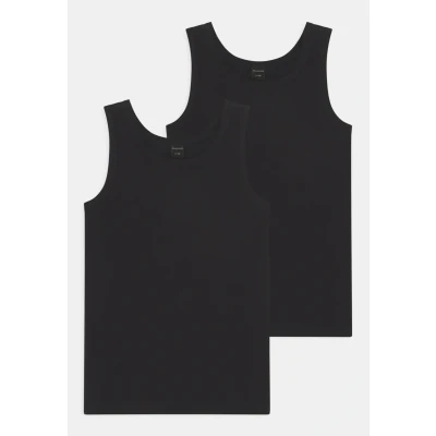 Abbildung von Schiesser Jungen 2 Pack Unterwäsche Unterhemd 95/5 Organic Bio Baumwolle Größe 140 Bis 176, Schwarz_173538,