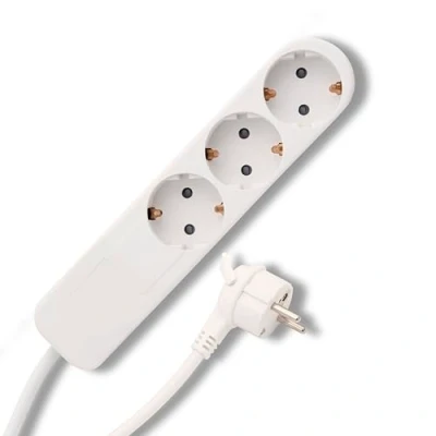 Abbildung von REV Steckdosenleiste Ice Design Mehrfachsteckdose 3 Fach, Kabel 1,4m, mit Flachstecker &amp; Kabelsafe, max. 3680W