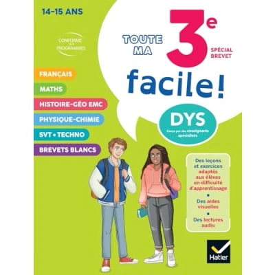 Abbildung von Ma 3e facile Spécial Brevet ! Tout en un adapté aux enfants dyslexiques (DYS)