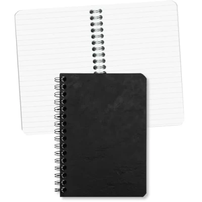 Abbildung von 5 x Clairefontaine Spiralbuch 9,5x14cm Agebag liniert 50 Blatt schwarz