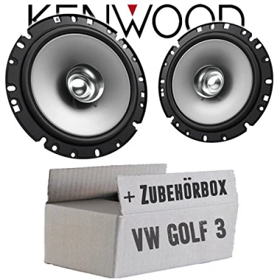 Abbildung von Lautsprecher Boxen Kenwood KFC S1756 16,5cm Koax Auto Einbauzubehör Einbauset passend für VW Golf 3 justSOUND