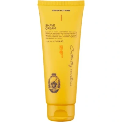 Abbildung von Seven Potions Rasiercreme für Männer Glatte, reizfreie Rasur Beruhigende, feuchtigkeitsspendende, feuchtigkeitsspendende Rasierseife Natürlich, vegan, tierversuchsfrei (120ml)
