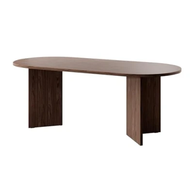 Abbildung von Selsey Esstisch Esszimmertisch Tisch Oval 90 x 204 cm Küchentisch OVO Wisconsin Walnuss