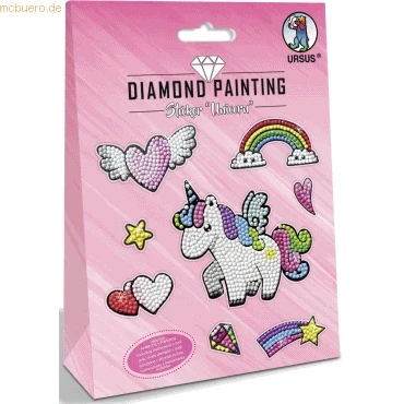 Abbildung von 5 x Ludwig Bähr Diamond Painting Sticker &#039;Unicorn&#039;