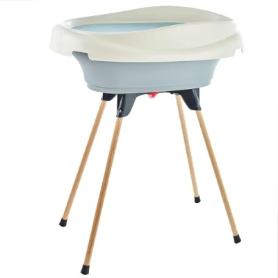 Abbildung von THERMOBABY Wickeltisch und Babybadewanne von VASCO 2 in 1 auf zusammenklappbaren Füßen ab der Geburt bis zum Alter 12 Monaten (max. 11 kg)