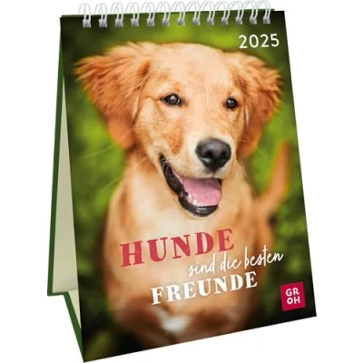 Abbildung von Wochenkalender 2025: Hunde sind die besten Freunde: Dekorativer Hundekalender 2025 mit Fotos und Zitaten. Tischkalender zum Aufstellen im Hochformat
