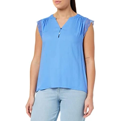 Abbildung von ONLY Women&#039;s ONLNINA Capsleeve TOP WVN T Shirt, Ultramarine, S