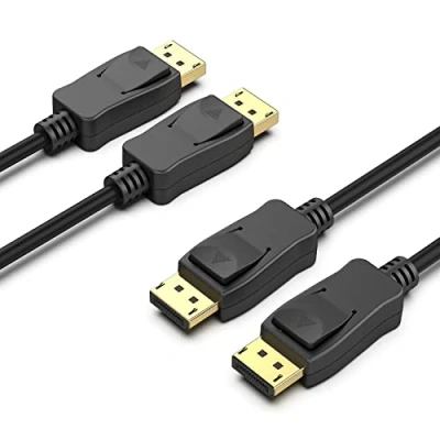 Abbildung von BENFEI [VESA zertifiziert] DisplayPort DP 1.2 Kabel 1,8M 4K, 2 Stück auf 4K@60Hz 2K@165Hz/144Hz/120Hz, geeignet für PC Monitor Gaming Grafikkarte