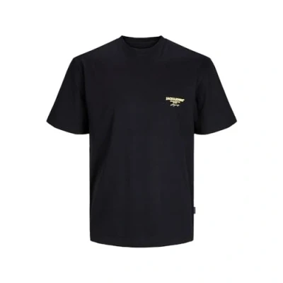 Abbildung von JACK&amp;JONES Herren JORBORA BRANDING Tee SS CREW NECK BLK T Shirt, Black, Large