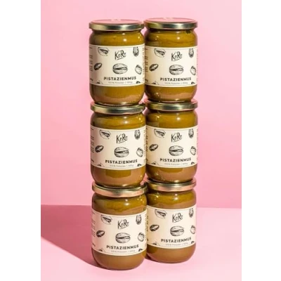 Abbildung von KoRo Pistazienmus 6 x 500 g 100% geschälte und geröstete Pistazien Alternative zu herkömmlichen Aufstrichen Vegan