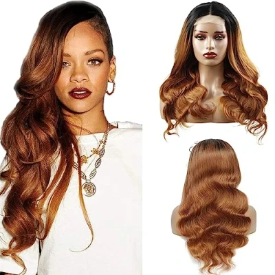 Abbildung von 4X4 HD Lace Front Human Hair Wig Glueless Wear and Go Perücke Echthaar Body Wave Pre Plucked Natural Hairline With Baby Brown Color 22 Inch