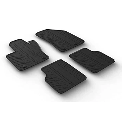 Abbildung von Gledring 0751 Fußmattensatz Gummi vorne und hinten 4 schwarz 750mm 550mm