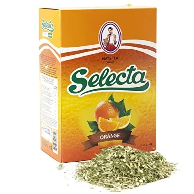 Abbildung von Selecta Yerba Mate Tee Orange 0.5 kg + Geschenk Probe (40g): Reich an Antioxidantien und Vitaminen, beschleunigt den Stoffwechsel, zuckerfrei Paraguay