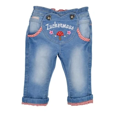 Abbildung von BONDI Trachtenlederhose Baby Mädchen Jeans &#039;Zuckermaus&#039; 86854, Blue denim