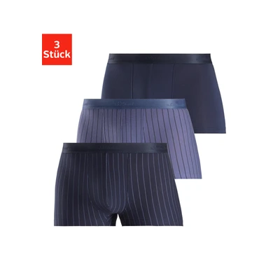 Abbildung von s.Oliver Boxer &quot;Herren Boxershorts&quot;, (Packung, 3 St.), in Streifen und Uni aus Baumwoll Mix