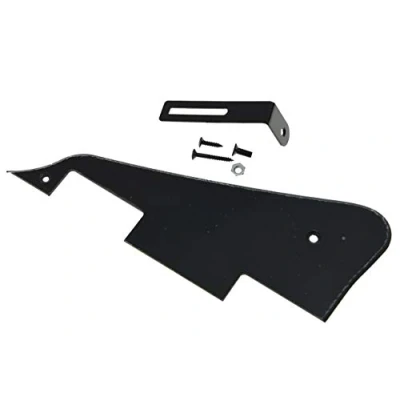 Abbildung von KAISH Einzelnes schwarzes 1 lagiges LP Gitarren Pickguard mit schwarzer Halterung für Epiphone Les Paul