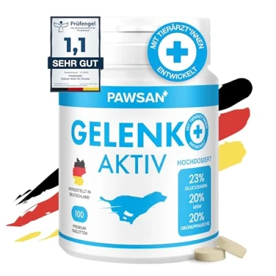 Abbildung von PAWSAN® Gelenktabletten Hund Grünlippmuschel HOCHDOSIERT für Hunde mit Teufelskralle Hund, MSM &amp; Kollagen Gelenk Knochenschutz